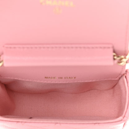Chanel Caviar Quilted Mini Clutch With Chain Pink 5 of 10