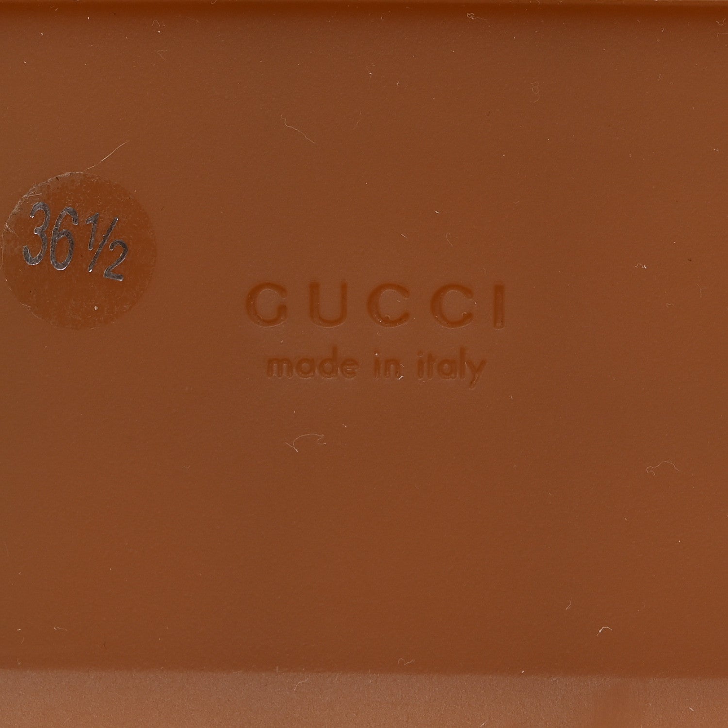 Gucci Monogram Maxi GG Angelina Platform 55mm Slide Sandals 36.5 Camel Ebony 8 of 9