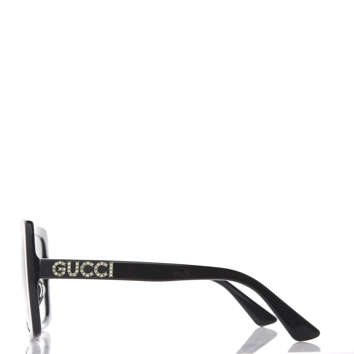 Gucci Crystal Square Frame GG Sunglasses GG0418S Black 2 of 8