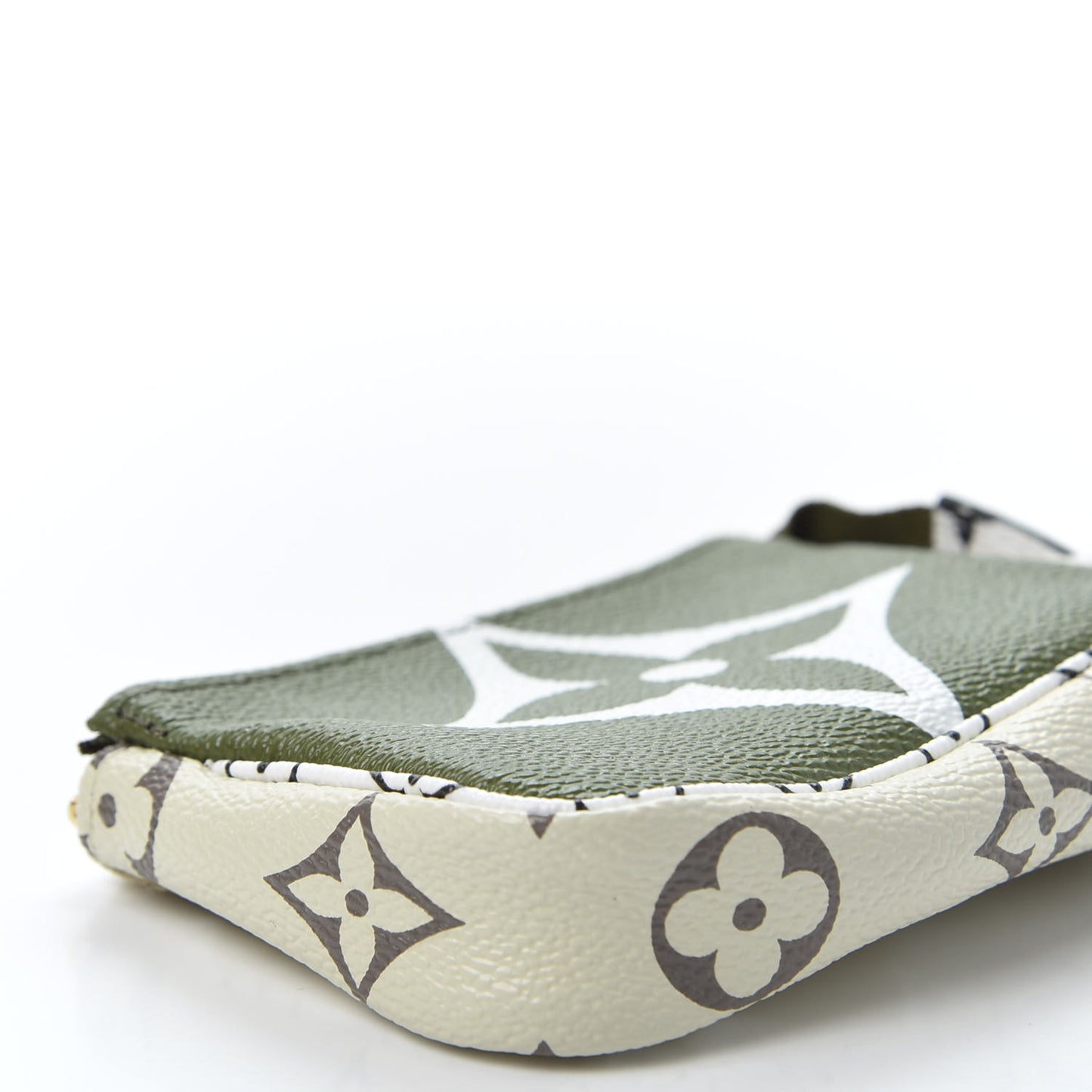 Monogram Giant Micro Pochette Accessories Kaki White