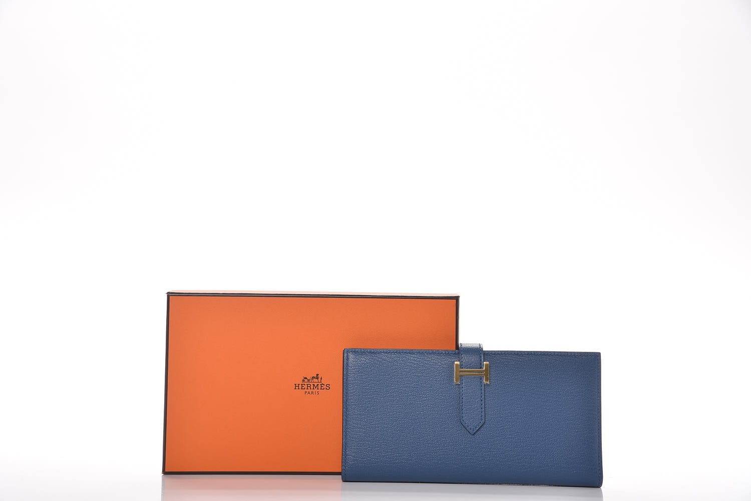 Hermes Chevre Mysore Bearn Gusset Wallet Bleu Agate 5 of 8