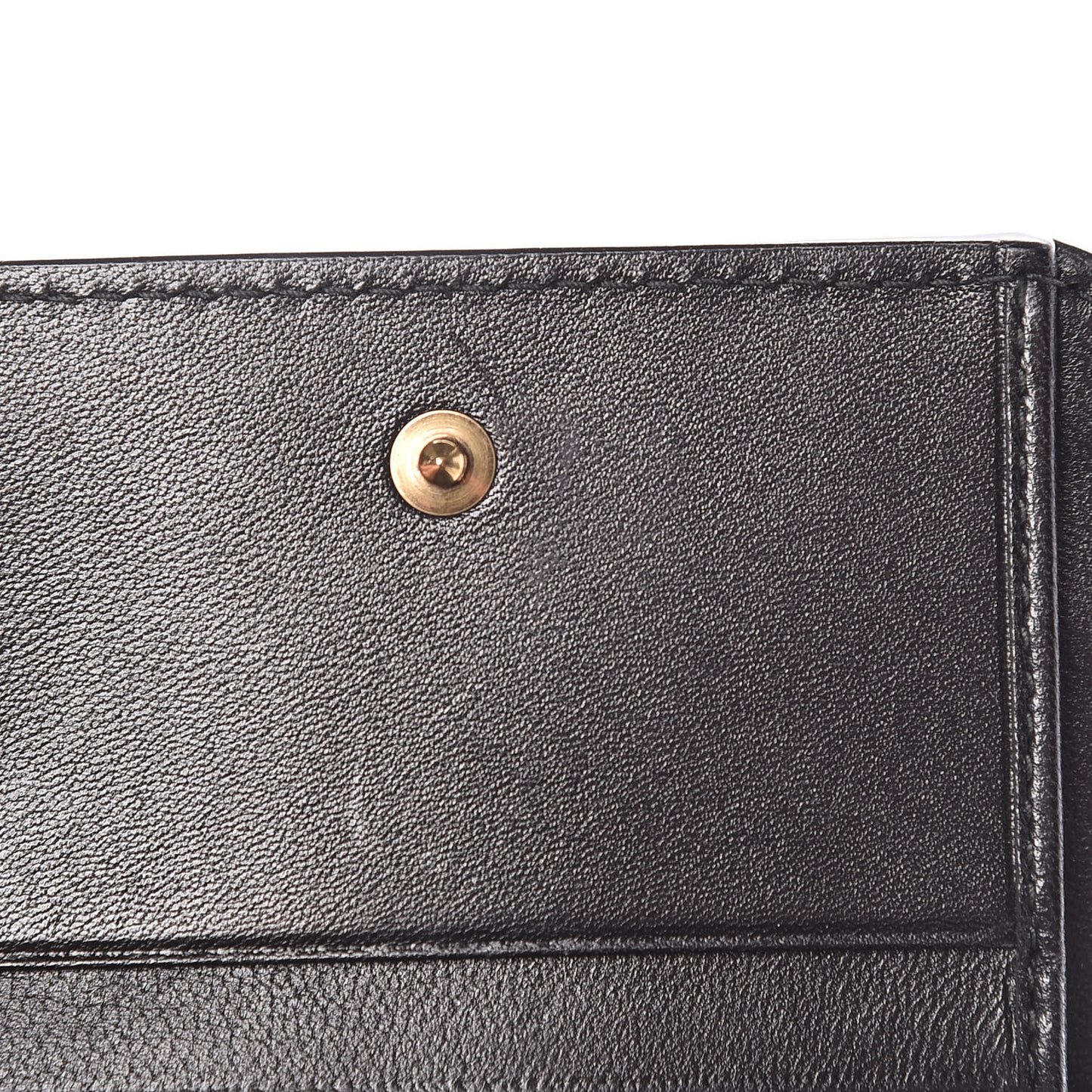 Patent Studded Diorama Small Wallet Black