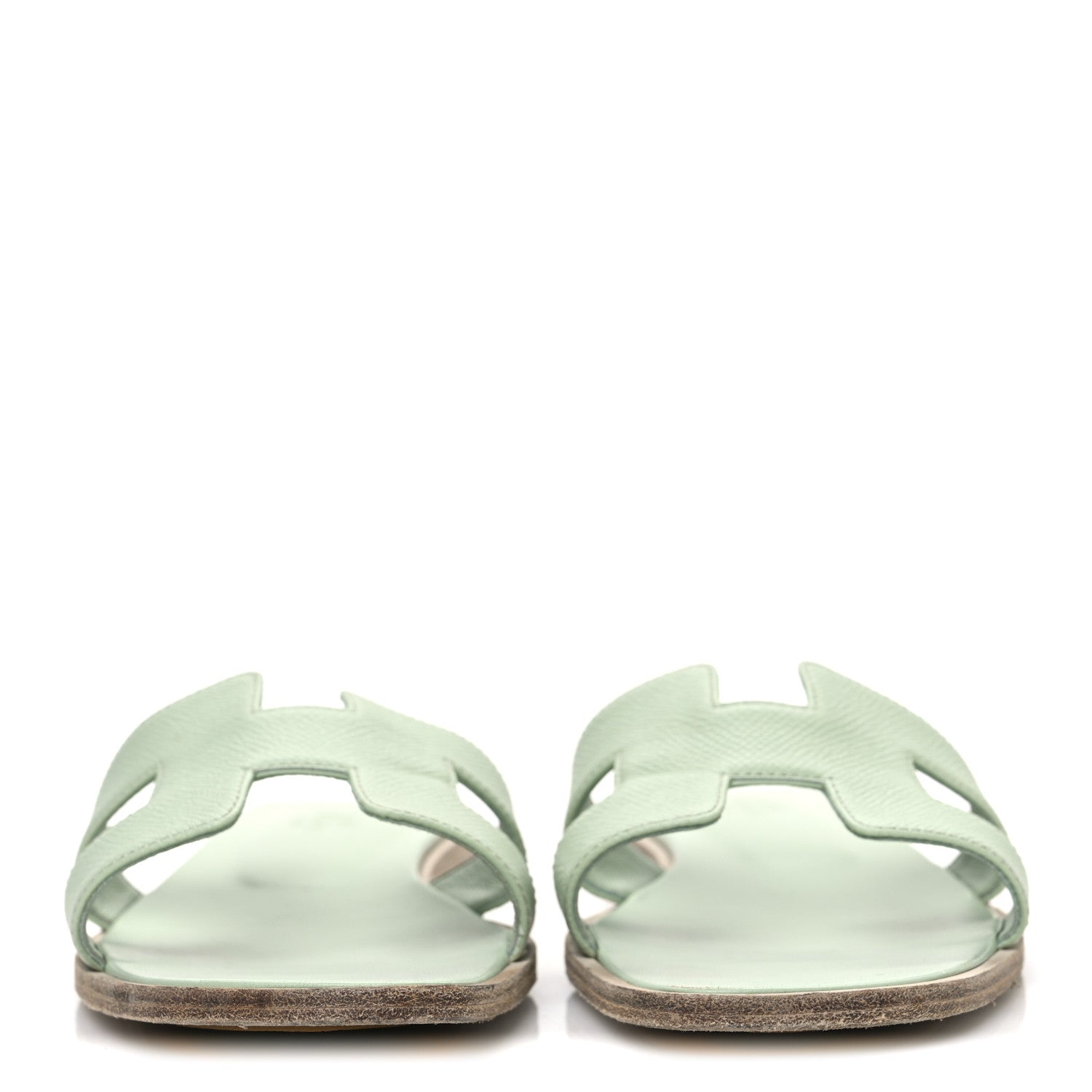 Hermes Epsom Oran Sandals 39 Vert Fizz 3 of 10