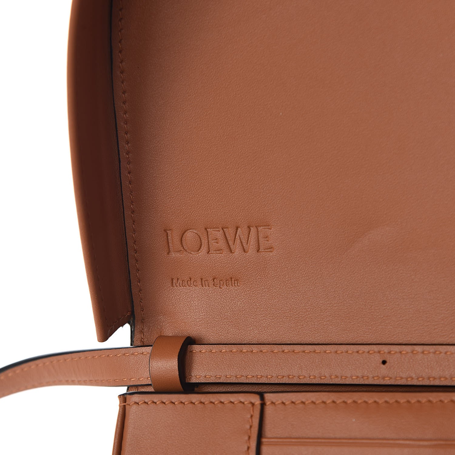 Loewe Calfskin Marine Stripe Mini Heel Shoulder Bag Tan 9 of 9