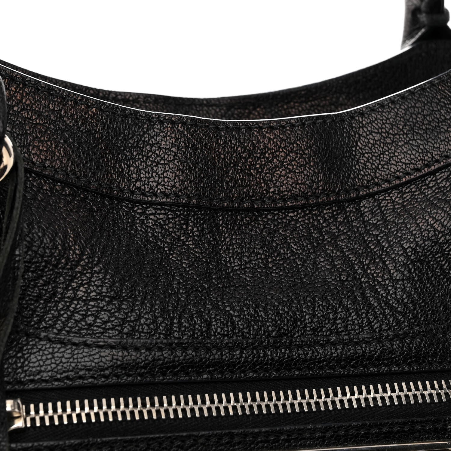 Balenciaga Chevre Silver Metallic Edge Hardware City Black 12 of 12
