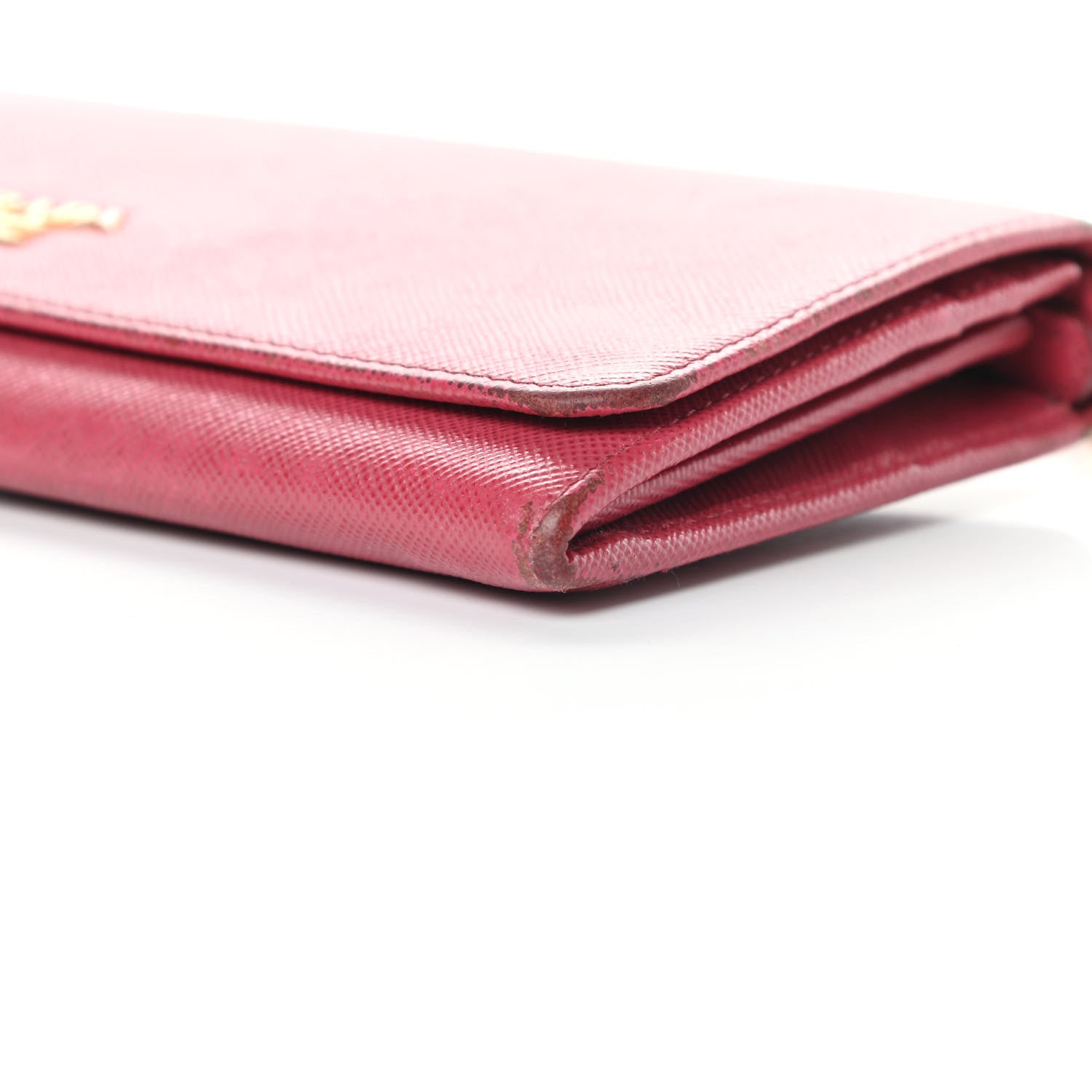 Prada Saffiano Metal Oro Chain Wallet Peonia 10 of 18