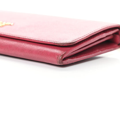 Prada Saffiano Metal Oro Chain Wallet Peonia 10 of 18