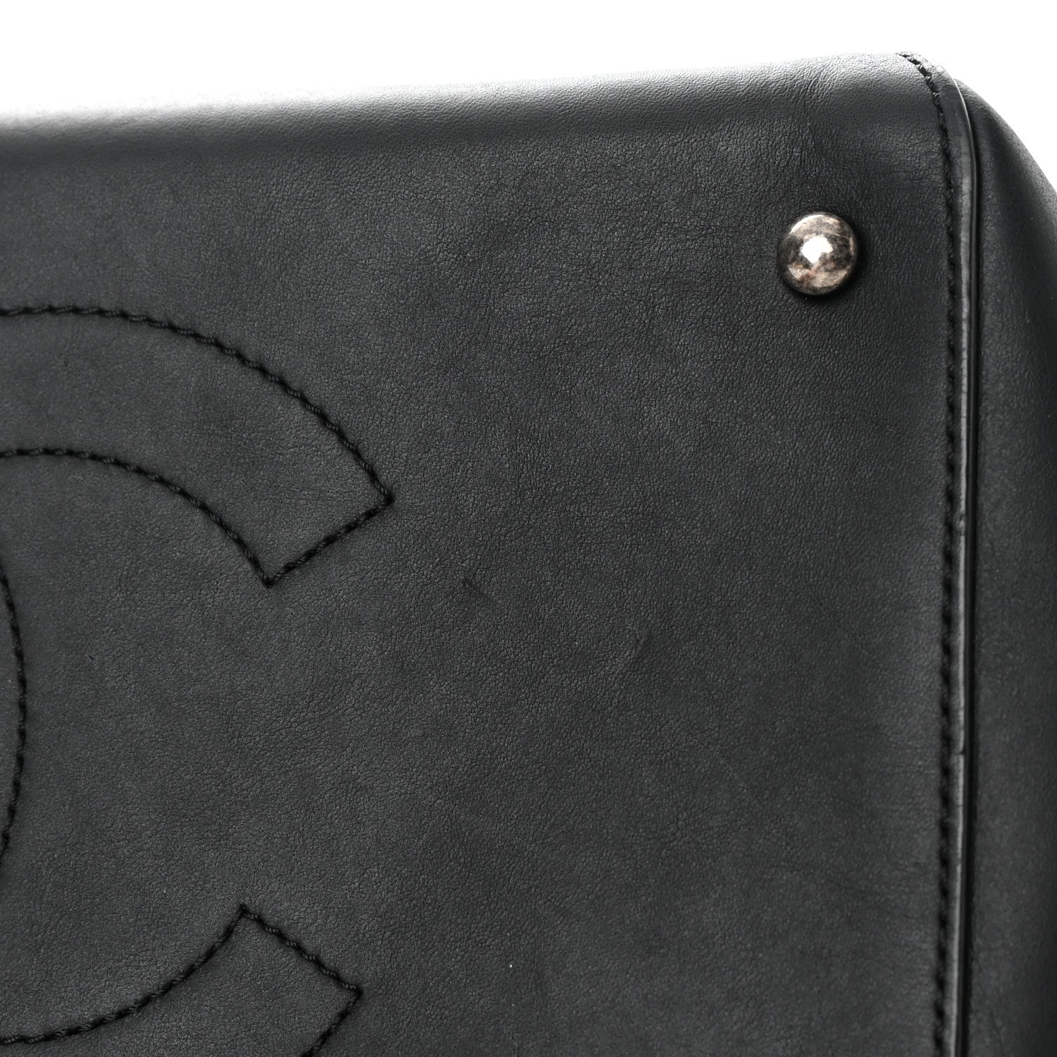 Chanel Calfskin Quilted Small Easy Shopping Tote Black 10 of 13