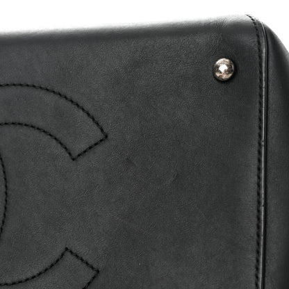 Chanel Calfskin Quilted Small Easy Shopping Tote Black 10 of 13