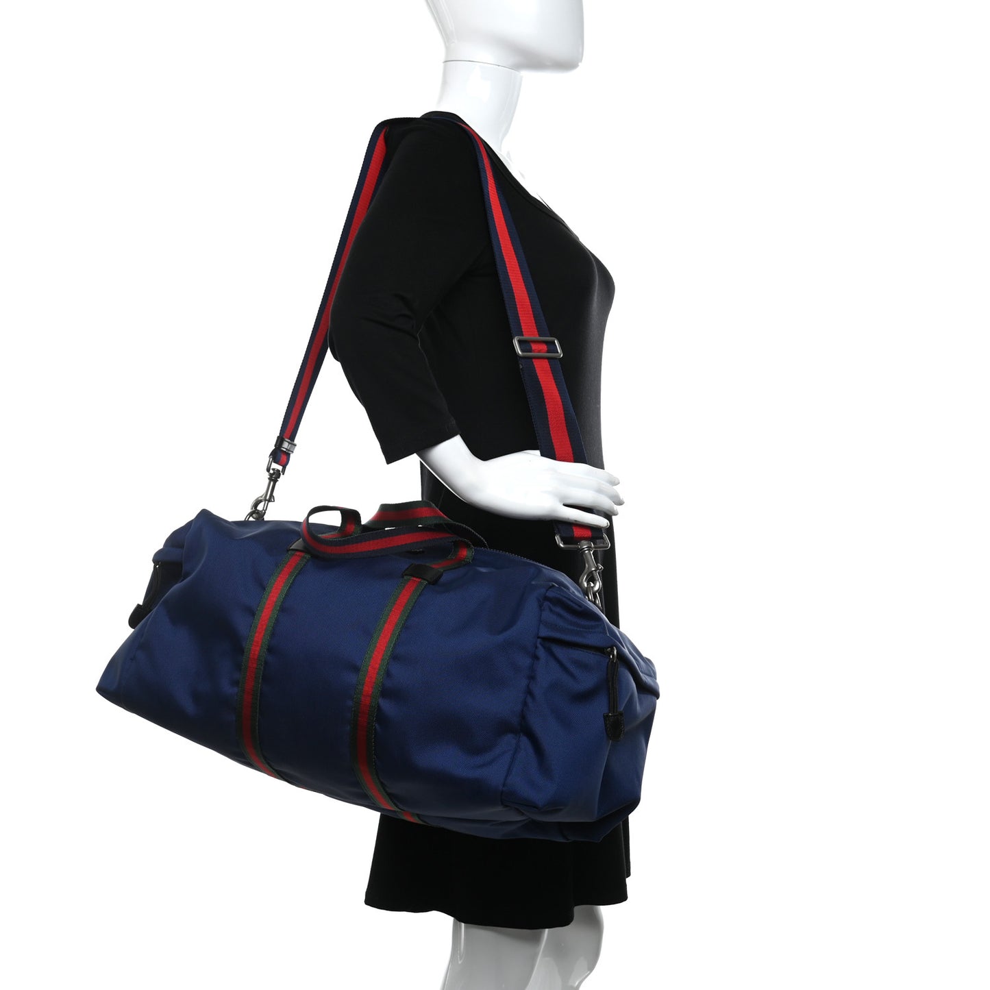Technical Canvas Web Duffle Bag Blue