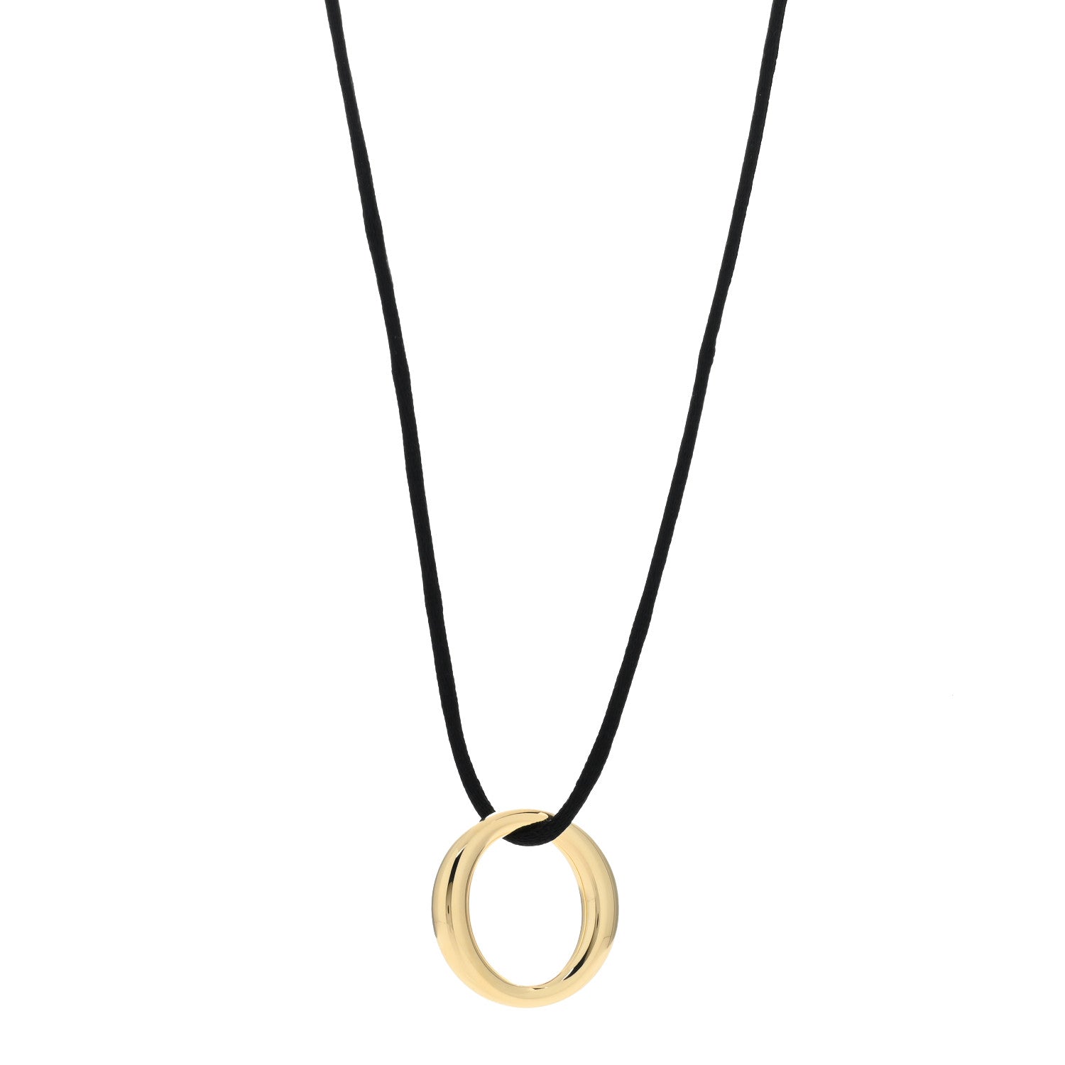 Tiffany 18K Yellow Gold Silk Elsa Peretti Sevillana Pendant Necklace 1 of 5