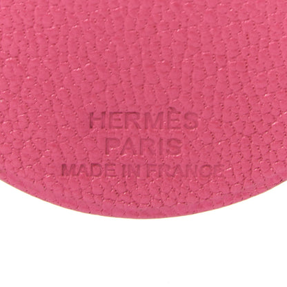 Hermes Chevre Mysore Pig Key Chain Pink Rose Shocking 5 of 5