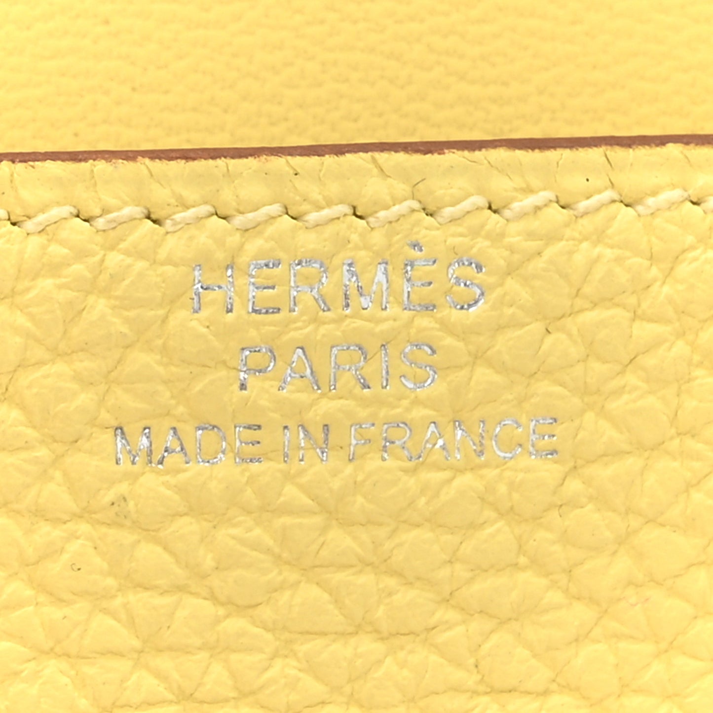 Togo Dogon Card Case Jaune Poussin