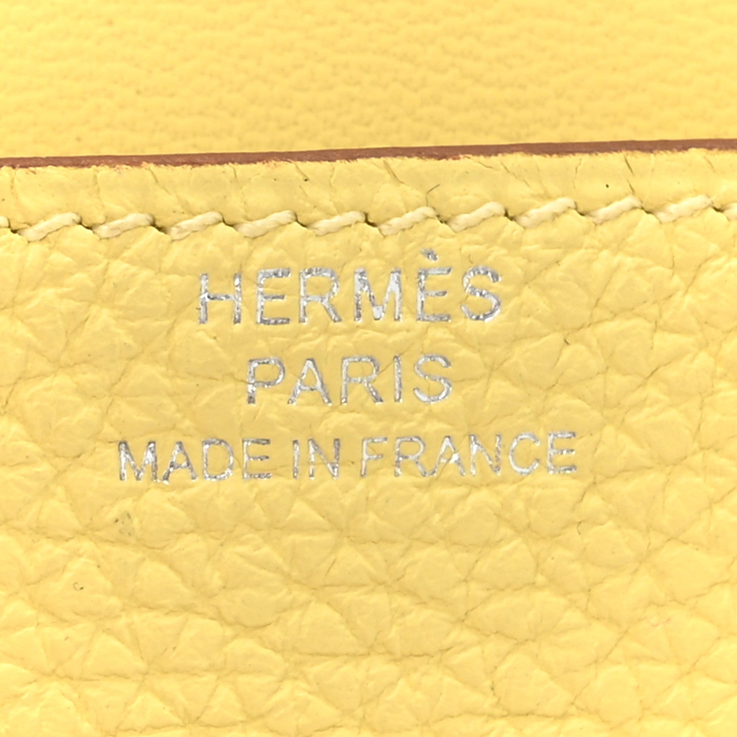 Hermes Togo Dogon Card Case Jaune Poussin 7 of 8