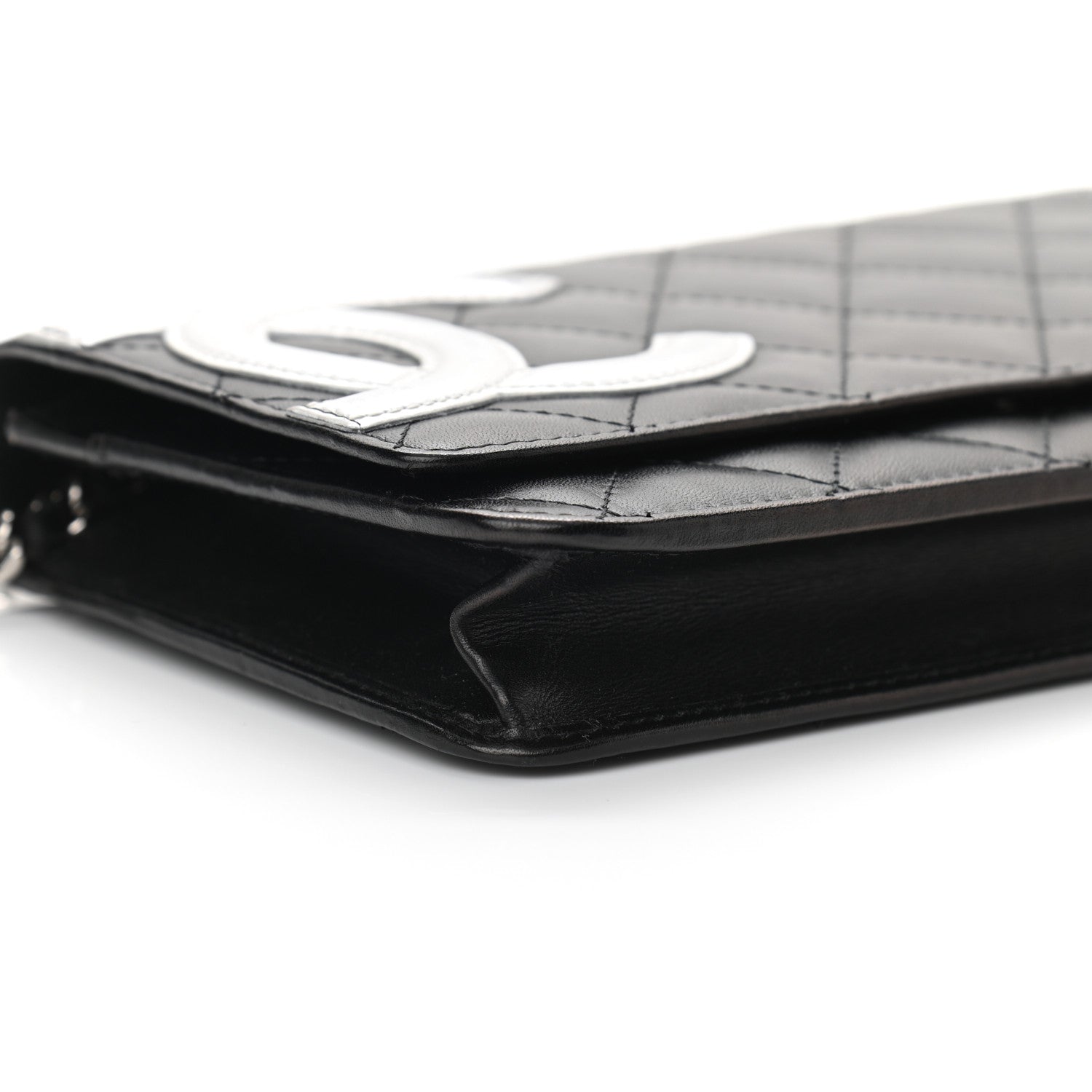 Chanel Calfskin Quilted Cambon Wallet On Chain WOC Black 10 of 12