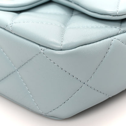 Chanel Lambskin Enamel Quilted Mini Pending CC Square Flap Light Blue 8 of 8
