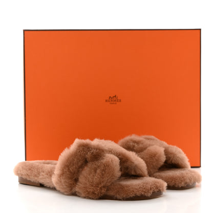 Hermes Woolskin Oran Sandals 35.5 Naturel 8 of 8