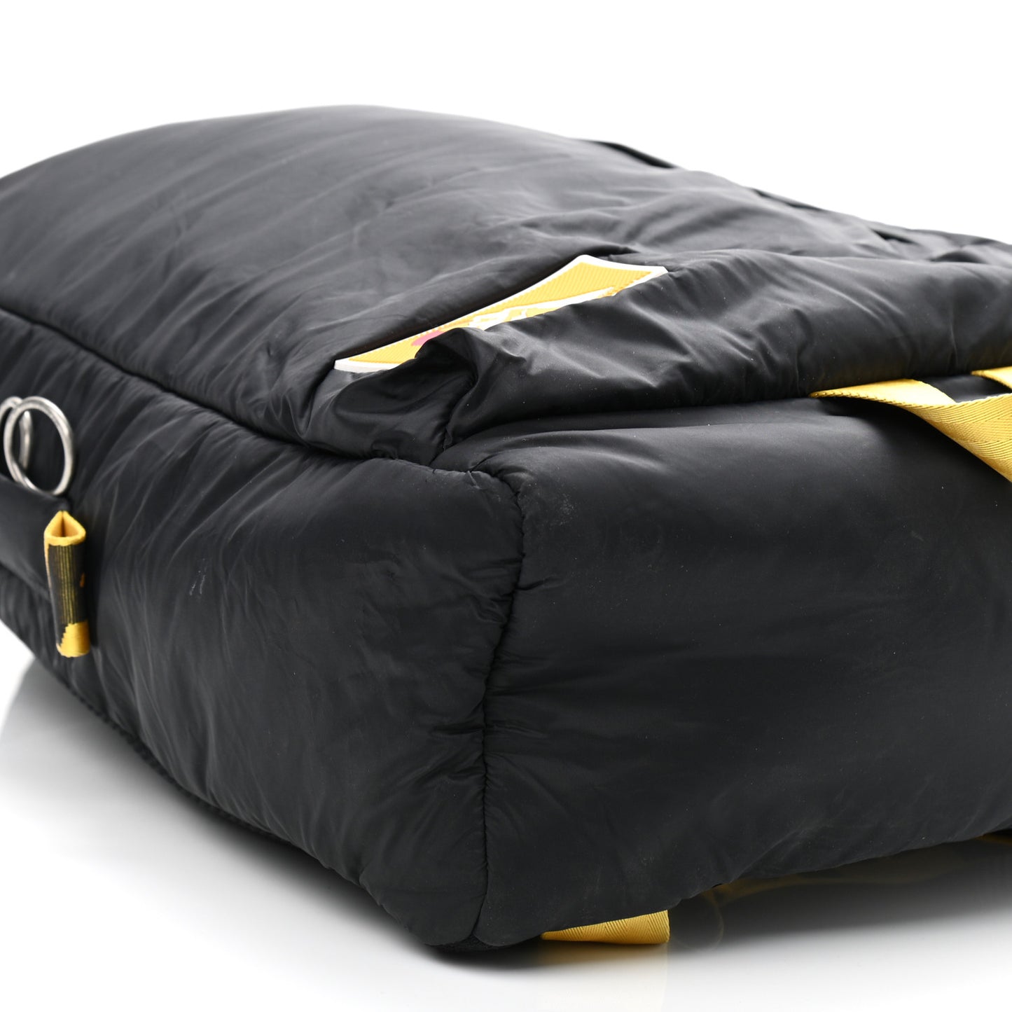 Nylon Industrial Puffy Backpack Black