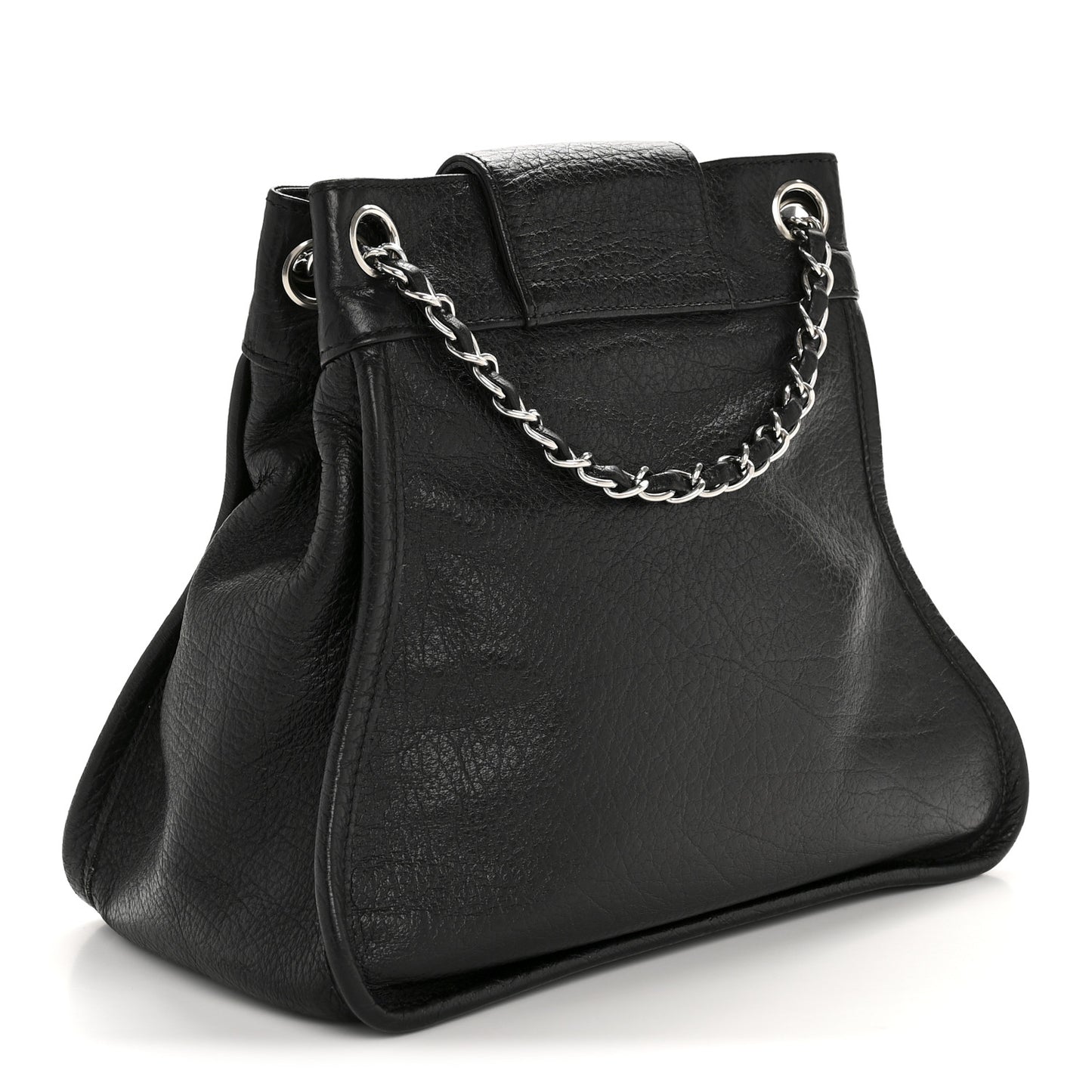 Calfskin Mademoiselle Shoulder Bag Black