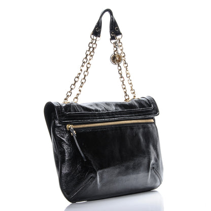 Lanvin Patent Chain Shoulder Bag Black 3 of 8