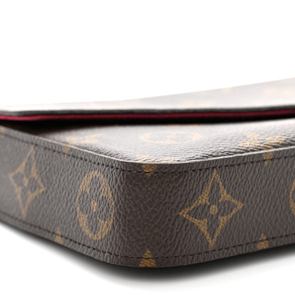 Louis Vuitton Monogram Pochette Felicie Chain Wallet Fuchsia 12 of 14