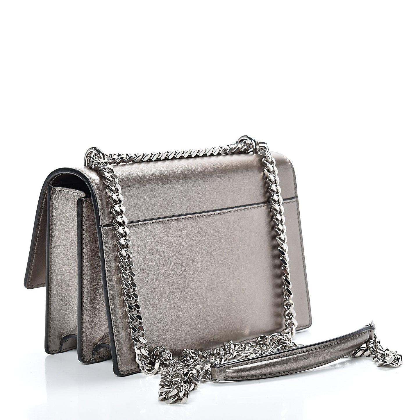 Metallic Calfskin Small Monogram Sunset Piombo