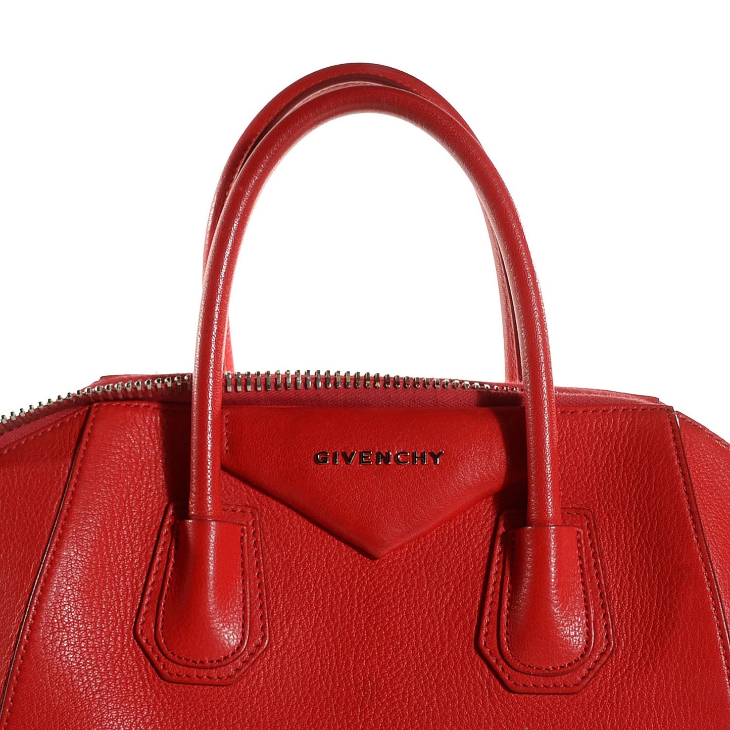 Sugar Goatskin Small Antigona Duffel Red