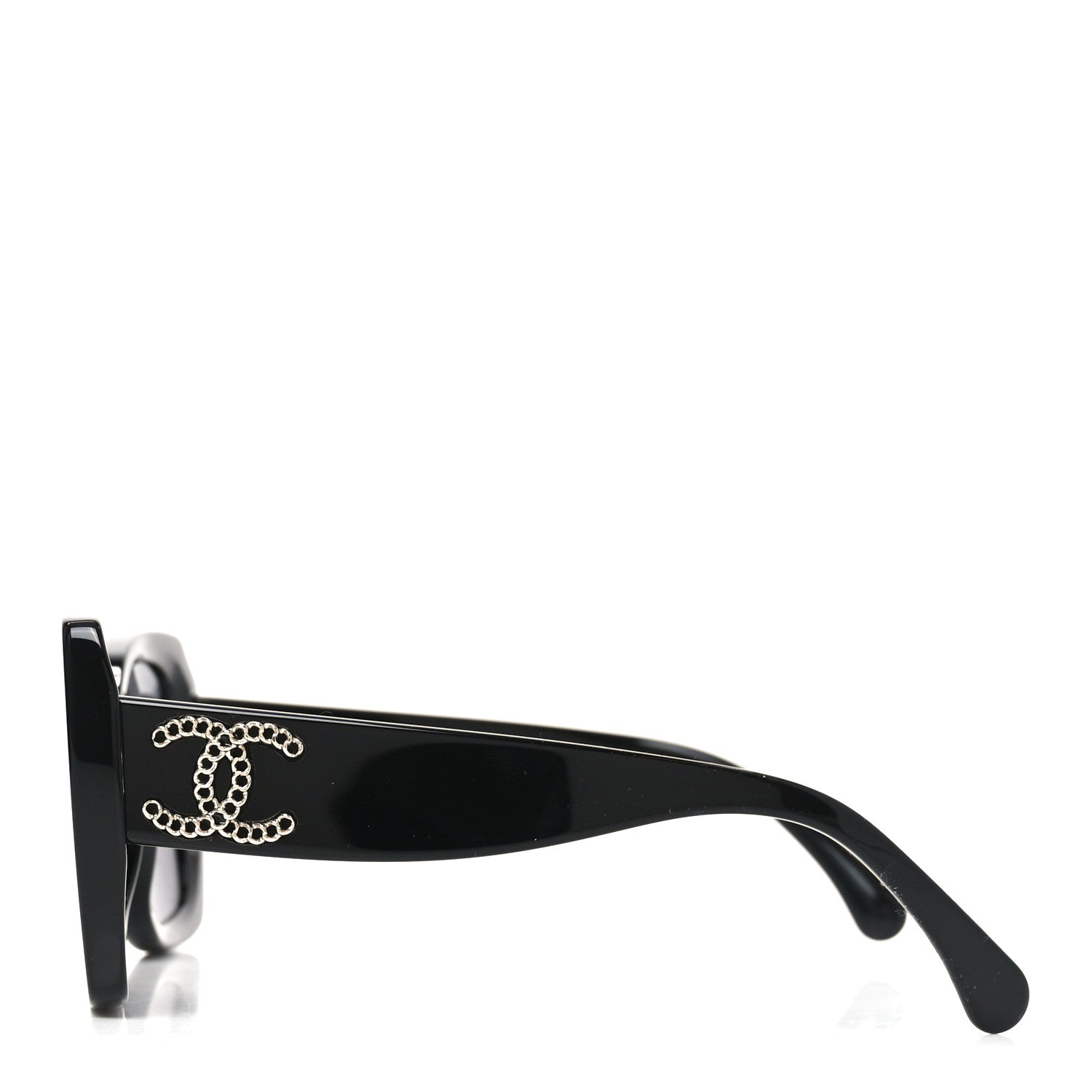 Chanel Acetate CC Square Sunglasses 5555 Black 3 of 7