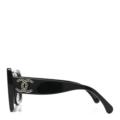 Chanel Acetate CC Square Sunglasses 5555 Black 3 of 7