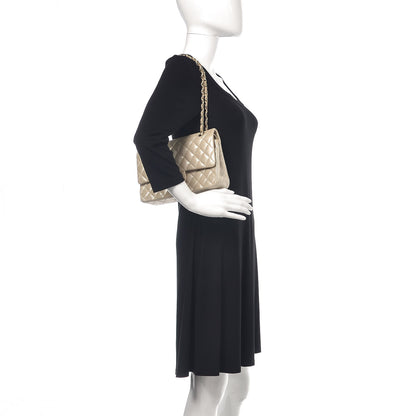 Chanel Iridescent Calfskin Medium Double Flap Light Gold 2 of 17