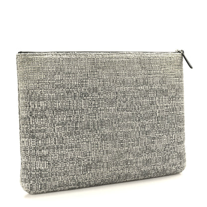 Chanel Canvas Medium Deauville Cosmetic Pouch Grey 3 of 8
