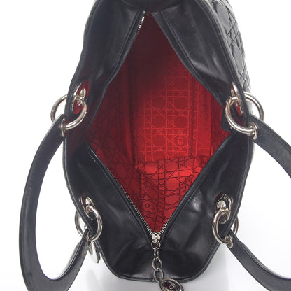 Christian Dior Lambskin Cannage Large Lady Dior Black 5 of 12