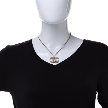 Chanel Crystal Enamel CC Necklace Gold 2 of 6