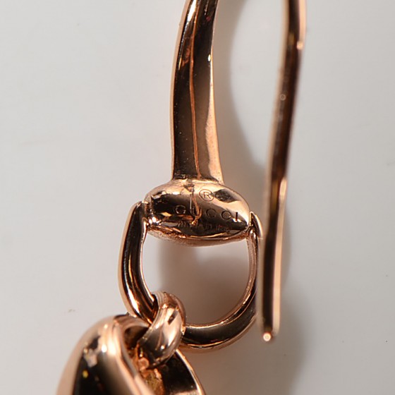 Gucci 18K Rose Gold Marina Hoop Earrings 4 of 10