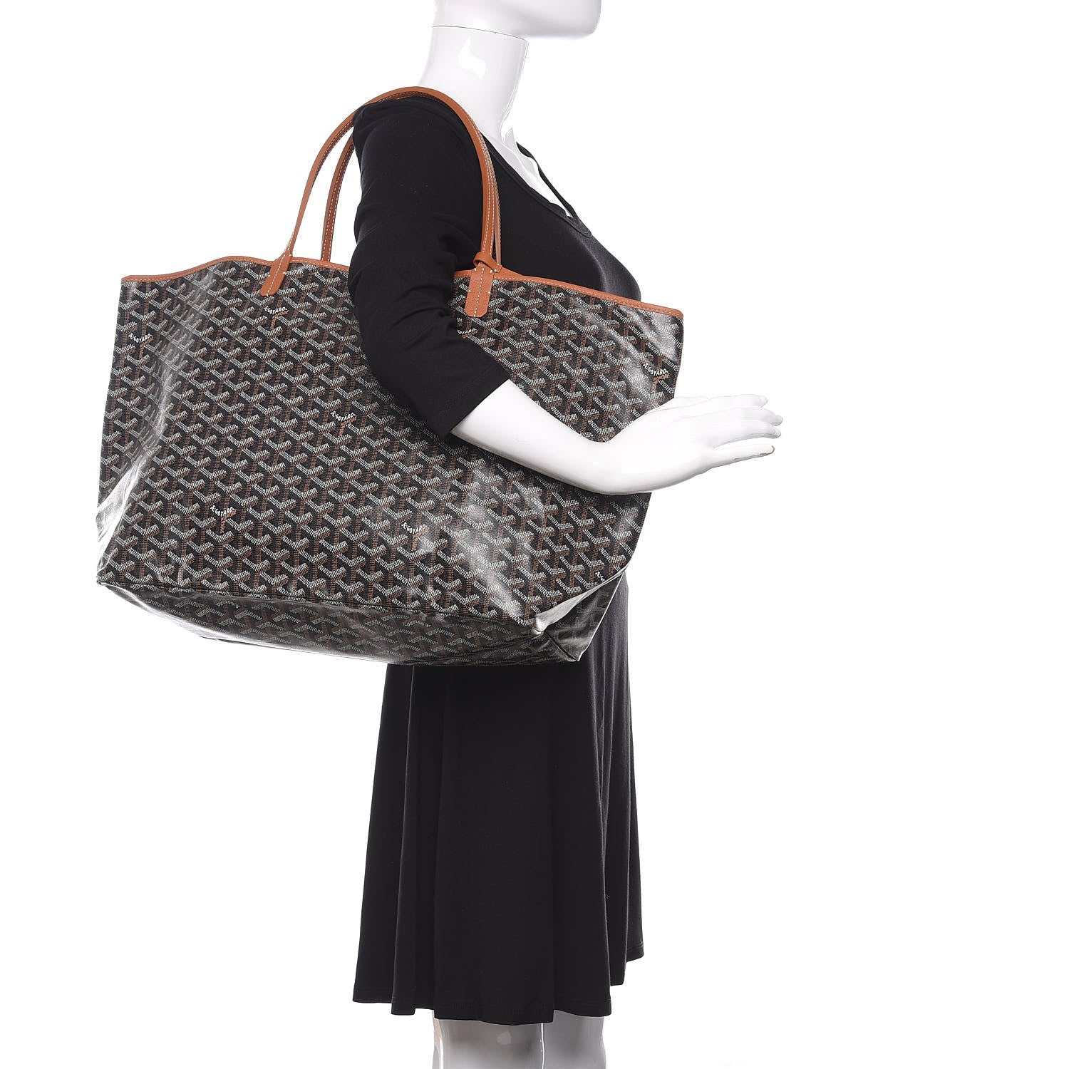 Goyard Goyardine Saint Louis GM Black Gold 2 of 11