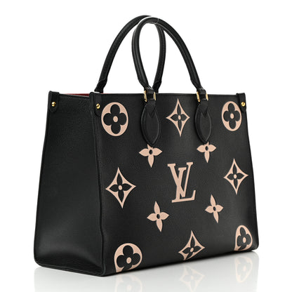 Louis Vuitton Empreinte Monogram Giant Onthego MM Black Beige 3 of 19
