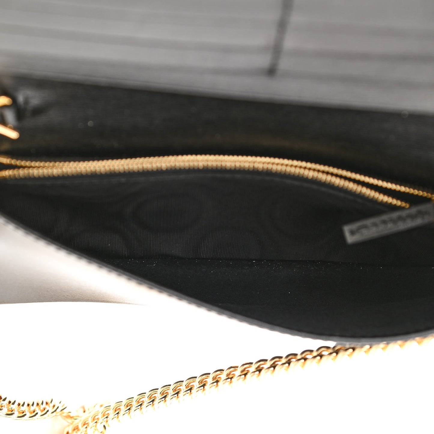 Boarded Plutone Calfskin Horsebit 1955 Wallet On Chain Black