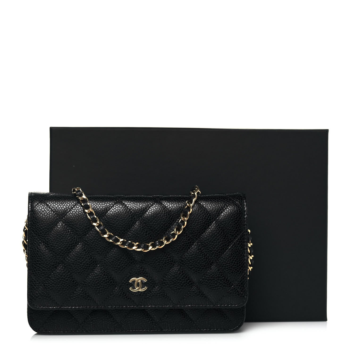 Chanel Caviar Quilted Wallet On Chain WOC Black 15 of 15
