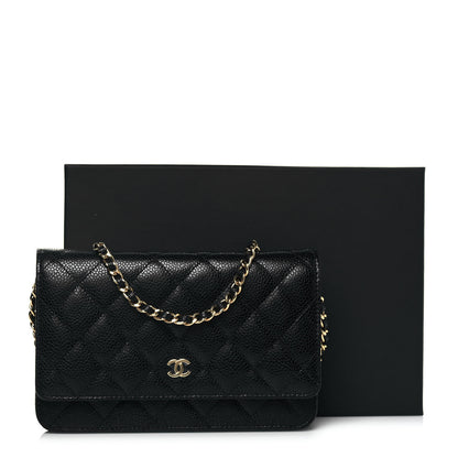 Chanel Caviar Quilted Wallet On Chain WOC Black 15 of 15
