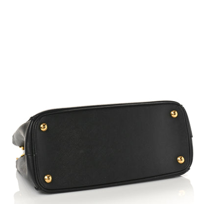 Prada Saffiano Small Galleria Double Zip Tote Black 4 of 9