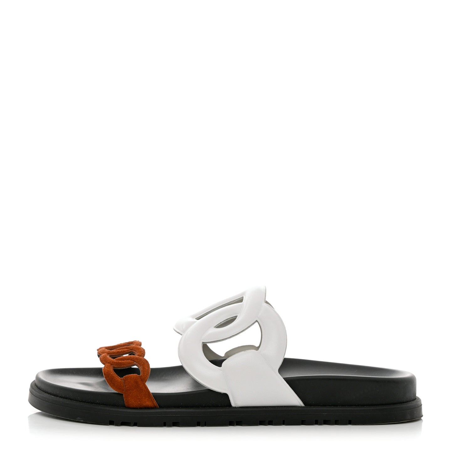 Suede Goatskin Nappa Extra Sandals 38 White Gold