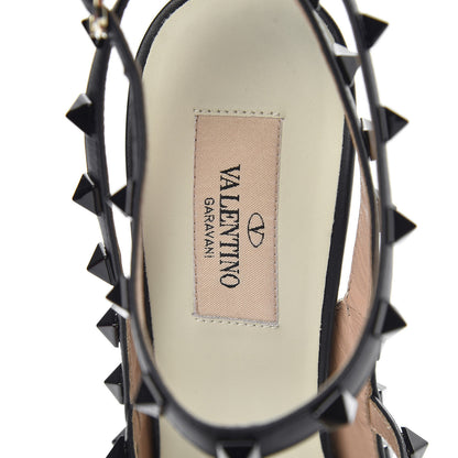 Valentino Garavani Nappa Rockstud Ankle Strap 100mm Pumps 40 Light Ivory Black 9 of 12