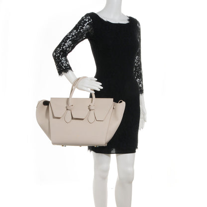 Celine Grained Calfskin Tie Knot Small Tote Chalk 2 of 10