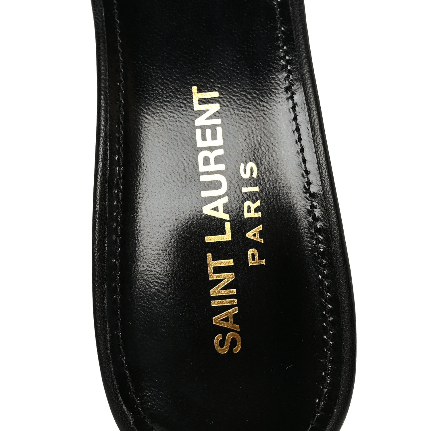 Saint Laurent Lambskin Bianca Mules 37.5 Black 7 of 10