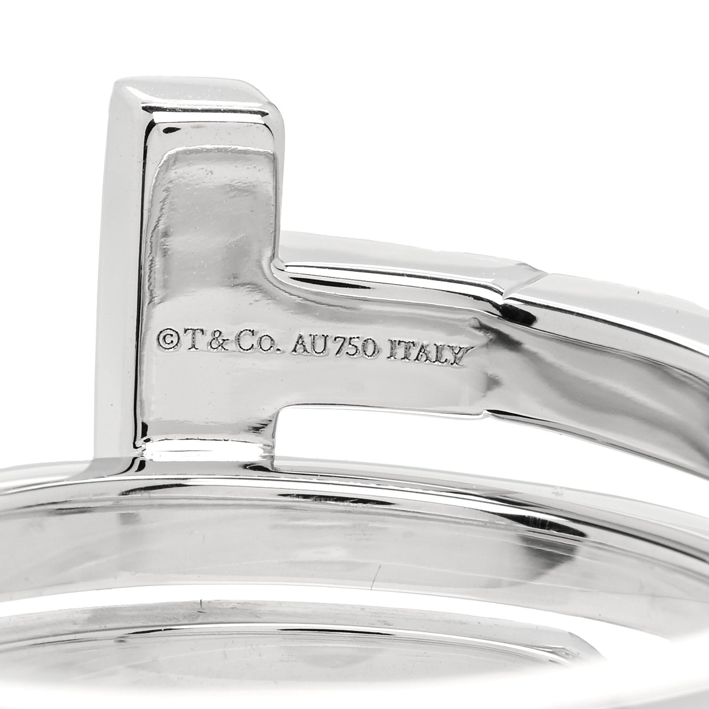 18K White Gold Diamond T Wrap Ring 54 6.75