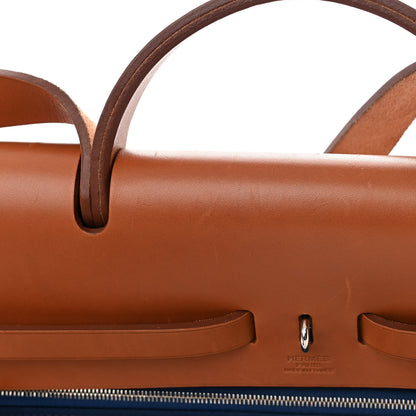 Hermes Toile Vache Hunter Herbag Zip 39 MM Bleu Marine 14 of 15