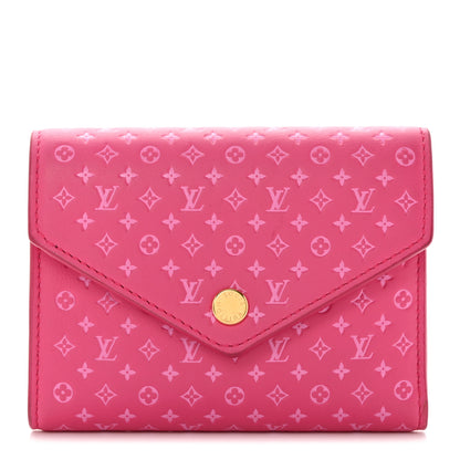 Louis Vuitton Calfskin Nanogram Embossed Victorine Wallet Rose 1 of 11