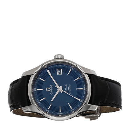 Omega Stainless Steel Alligator 41mm De Ville Hour Vision Automatic Watch Blue 433.33.41.21.03.001 2 of 4
