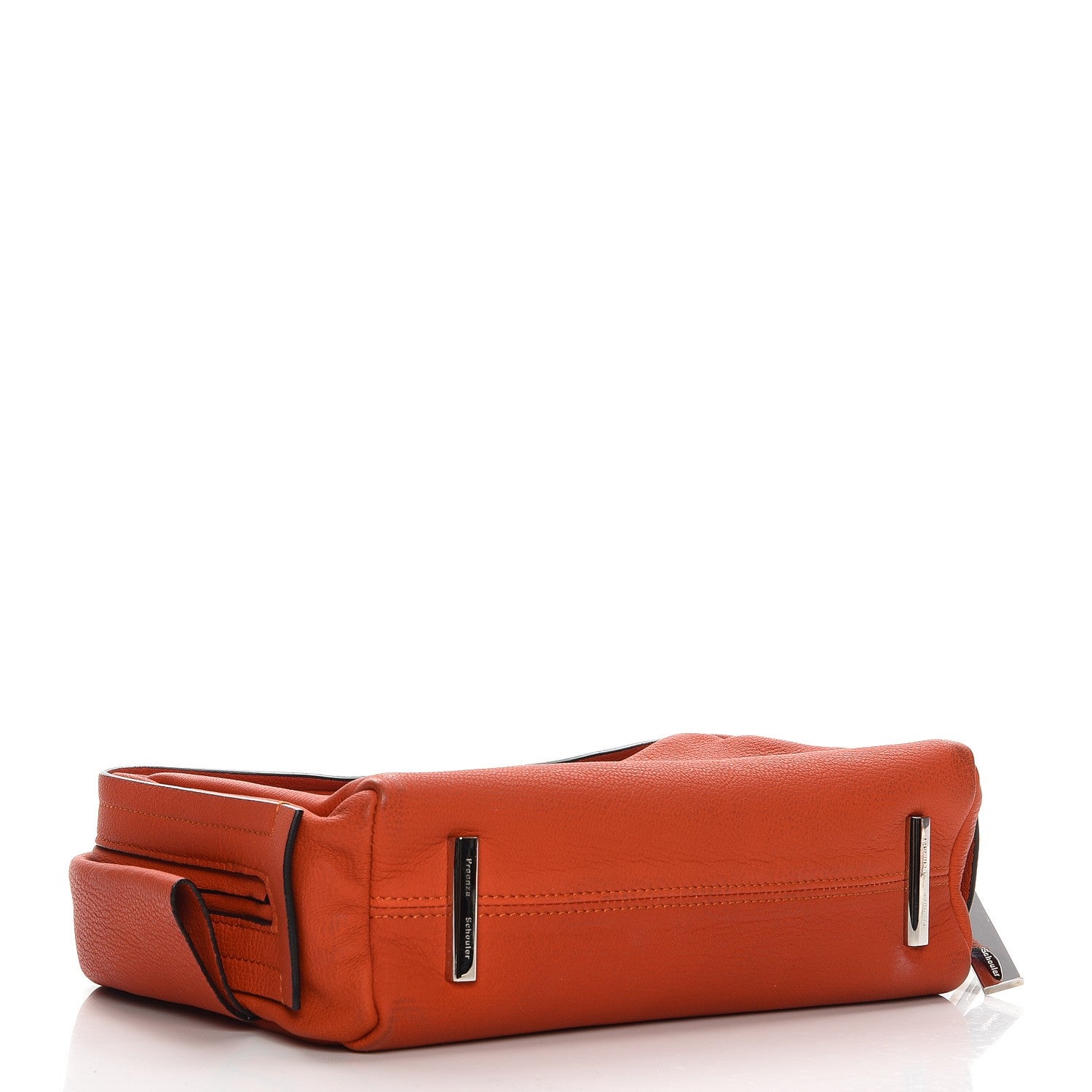 Proenza Schouler Grained Calfskin Carlton Clutch Dark Orange 4 of 12