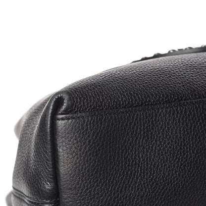 Gucci Pebbled Calfskin Studded Medium Soho Chain Shoulder Bag Black 9 of 16